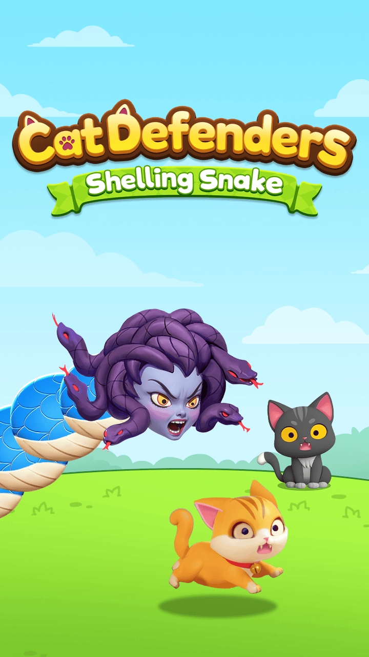 Cat Defenders: Shelling Snake MiniGame
