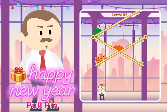 Happy New Year Pull Pin