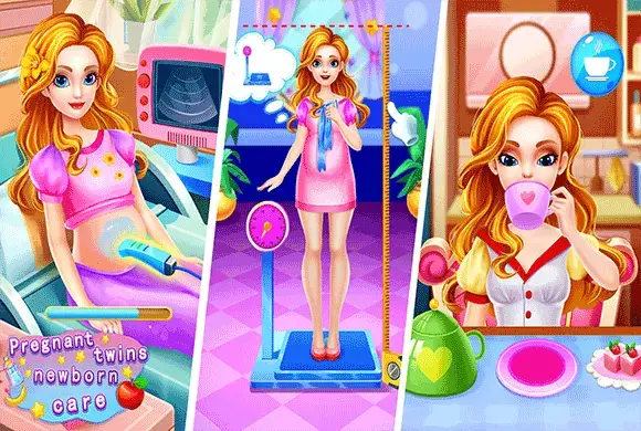 Pregnant Twins Newborn Care MiniGame